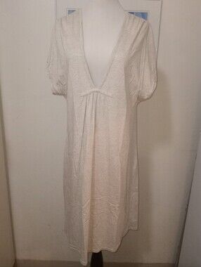 PureJill Women's Deep V Short Sleeve Dress - Cream
